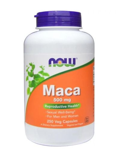 NOW FOODS MACA 500 MG 250 VEGE CAPSULES