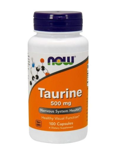 Now Foods Taurine 500mg 100 Capsules
