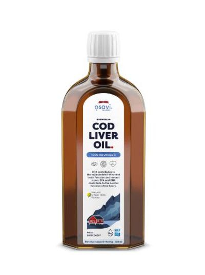 OSAVI COD LIVER OIL - 1000MG natural lemon-mint flavour 500ML 