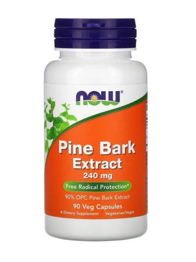 NOW Foods Pine Bark Extract, 240 mg, 90 Veg Capsules