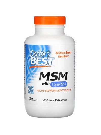 Doctor's Best MSM with OptiMSM, MSM with OptiMSM, 1,000 mg, 360 Capsules