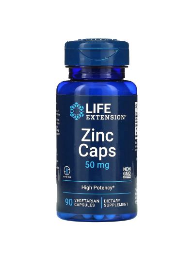 Life Extension Zinc, High Potency, 50 mg, 90 Vegetable Capsules