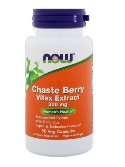 Now Foods Chaste Berry Vitex Extract (Agnus Castus) 300 mg 90 Vegetarian Capsules
