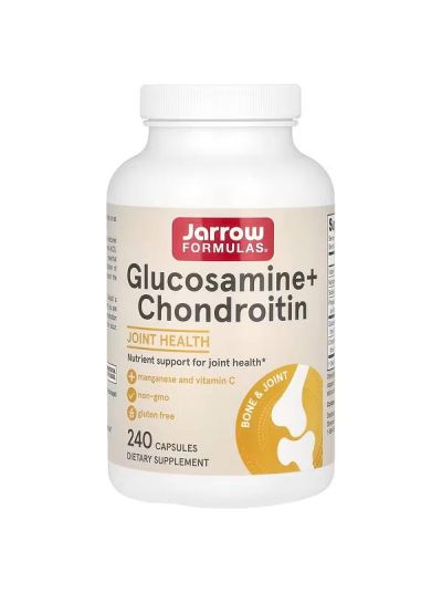 Jarrow Formulas Glucosamine + Chondroitin with Manganese and Vitamin C, 240 Caps