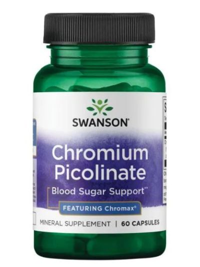 SWANSON BEST WEIGHT CONTROL FORMULAS CHROMIUM PICOLINATE WITH CHROMAX 60 CAPSULES