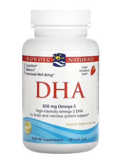 NORDIC NATURALS DHA STRAWBERRY, 500 MG, 90 SOFTGELS