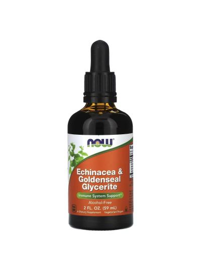 NOW Foods, Echinacea & Goldenseal Glycerite, Alcohol-Free, 59 ml