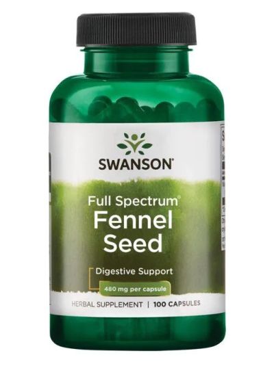 SWANSON PREMIUM FULL SPECTRUM FENNEL SEED 480 MG 100 CAPSULES