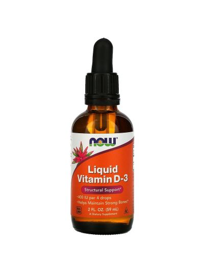 Now Foods Liquid Vitamin D-3, 400 IU, 20 oz
