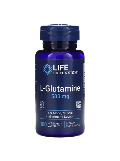 Life Extension, L-Glutamine, 500 mg, 100 vegetarian capsules