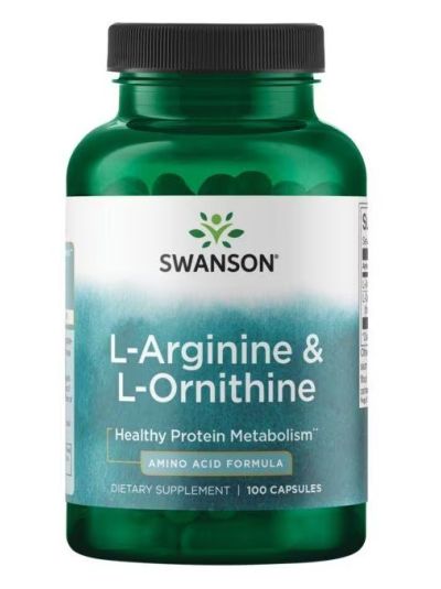 SWANSON PREMIUM L-ARGININE & L-ORNITHINE 100 CAPSULES