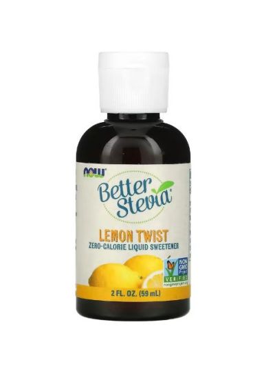 NOW FOODS BETTER STEVIA ZERO CALORIE LIQUID SWEETENER LEMON FLAVOR, 59 ml