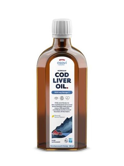 OSAVI COD LIVER OIL - 1000MG natural lemon flavour 250ML 