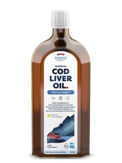 OSAVI COD LIVER OIL - 1000MG natural lemon flavour 500ML 