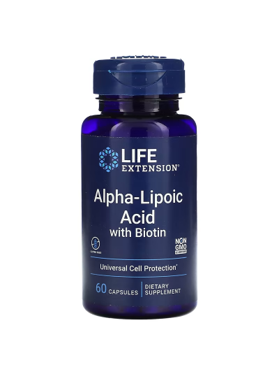 Life Extension, Alpha Lipoic Acid with Biotin, 60 Capsules