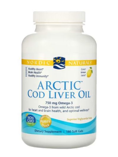 NORDIC NATURALS ARCTIC COD LIVER OIL LEMON, 1000 MG, 180 SOFTGELS