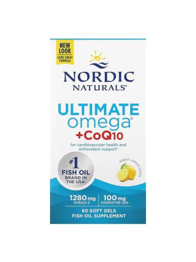 Nordic Naturals, Ultimate Omega + CoQ10, Lemon, 60 Soft Gels