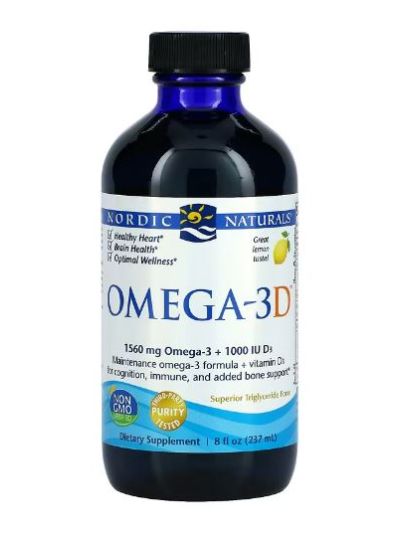 NORDIC NATURALS OMEGA 3D LEMON 237 ML