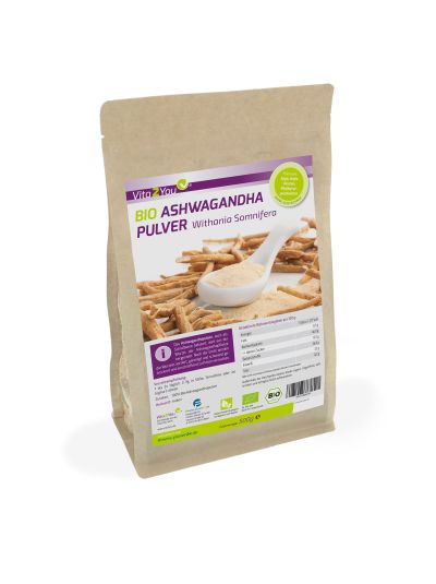 Vita2You Organic Ashwagandha Powder Premium Quality 500g