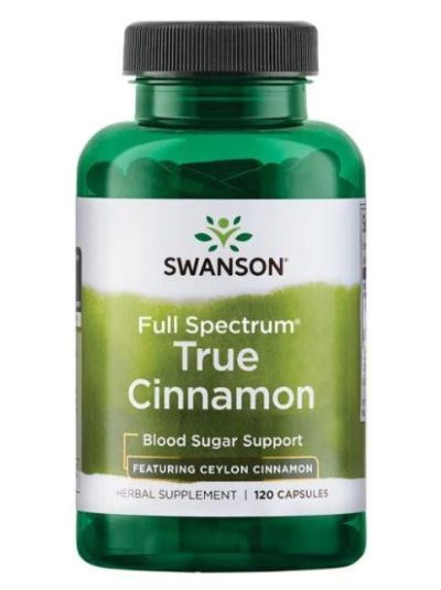 SWANSON PREMIUM FULL SPECTRUM TRUE CINNAMON - WITH CEYLON CINNAMON 120 CAPSULES
