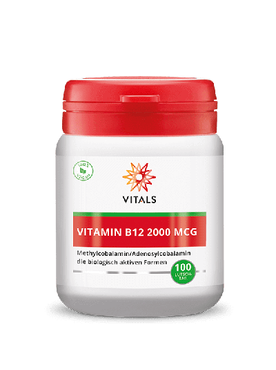 Vitals VITAMIN B12 Methylcobalamin and Adenosylcobalamin 2000 MCG 100 LOSEABLE TABLETS