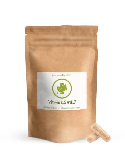 Vitalundfitmit100 VITAMIN K2 (MK7 ALL-TRANS) CAPSULES. 100 PIECES OF 200 ΜG EACH