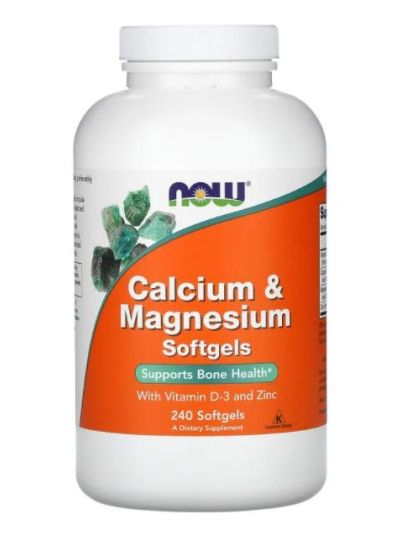 Now Foods Calcium & Magnesium with Vitamin D-3 and Zinc, 240 Softgels