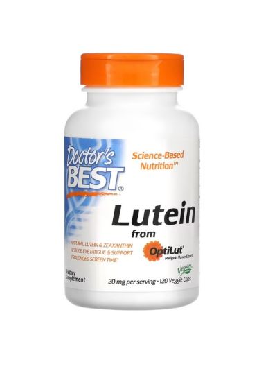 Doctor's Best Lutein from OptiLut, Lutein from OptiLut, 10 mg, 120 Veggie Caps