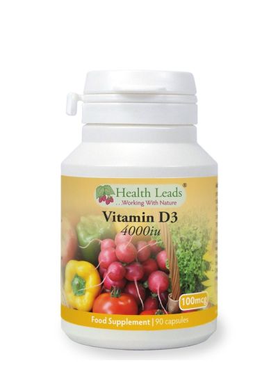 HEALTH LEADS VITAMIN D3 4000 IU HYPOALLERGEN 90 Capsules