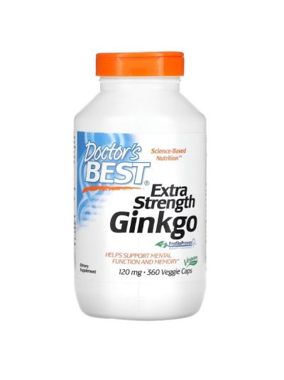 Doctor's Best Extra Strength Ginkgo, 120 mg, 360 Veggie Caps
