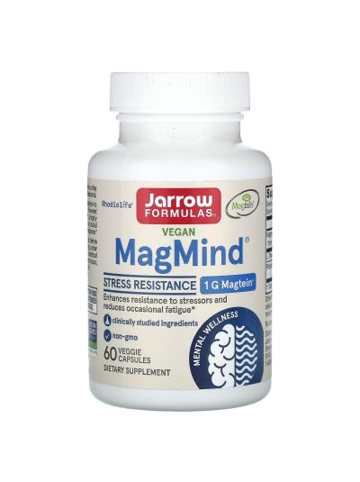 Jarrow Formulas, Vegan MagMind, Stress Resistance, 60 Veggie Capsules