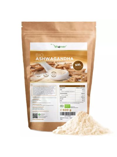 Vit4ever Organic Ashwagandha, without additives, powder - 600 g