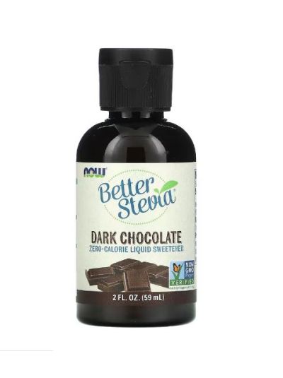 NOW FOODS BETTERSTEVIA LIQUID ZERO CALORIE LIQUID SWEETENER DARK CHOCOLATE, (59ML)