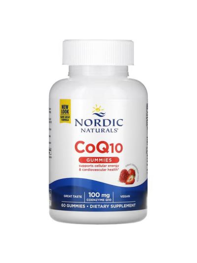 Nordic Naturals, CoQ10 Gummies, Strawberry, 100 mg, 60 Gummies