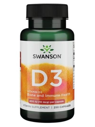 SWANSON PREMIUM - VITAMIN D3 400 IU 250 CAPSULES