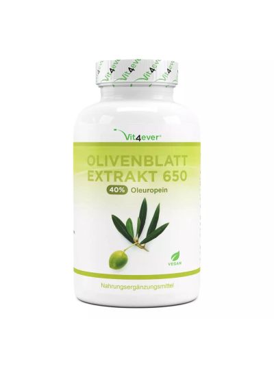 Vit4ever Olive Leaf Extract 650 - 650 mg - 40% Oleuropein - 180 capsules