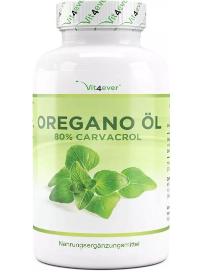 Vit4ever Oregano Oil - with 150 mg - 80% Carvacrol 120 capsules