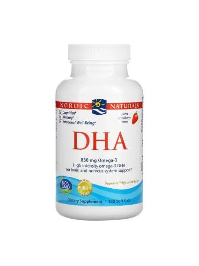 NORDIC NATURALS DHA STRAWBERRY, 180 SOFTGELS