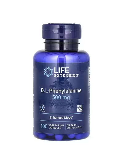 Life Extension, D, L-Phenylalanine, 500 mg, 100 Vegetarian Capsules