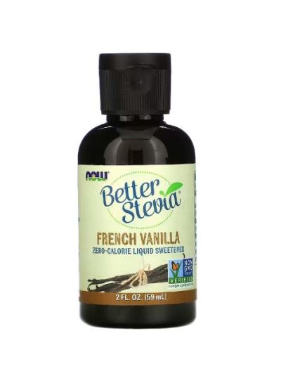 NOW FOODS BETTER STEVIA ZERO CALORIE LIQUID SWEETENER FRENCH VANILLA 59ML