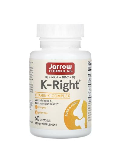  JARROW FORMULAS, K-RIGHT, 60 SOFTGELS