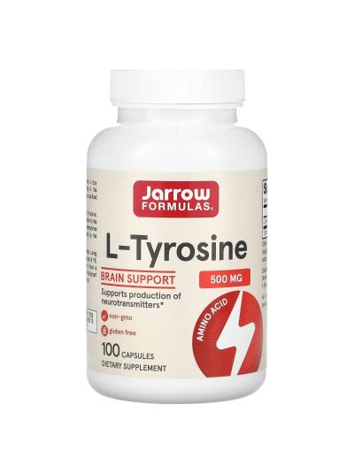 JARROW FORMULAS, L-TYROSINE, 500 MG, 100 CAPSULES