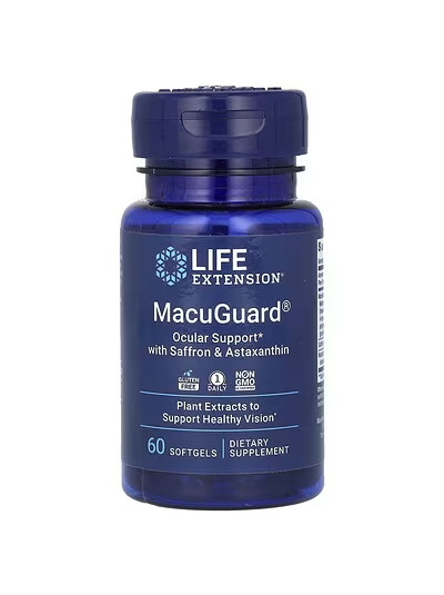 Life Extension, MacuGuard, Ocular Support with Saffron & Astaxanthin, 60 Softgels