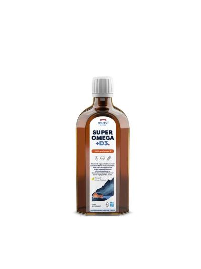 Osavi Super Omega + D3, 2900 mg Omega 3, natural lemon flavour  250 ml