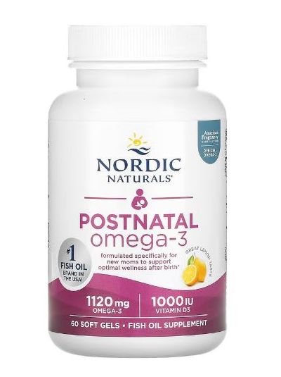 NORDIC NATURALS POSTNATAL OMEGA-3 LEMON, 560 MG, 60 SOFTGELS