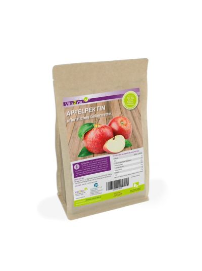 Vita2You Apple Pectin - 200g - Vegetable Gelling Agent - Gluten-Free - Vegetable Gelatin