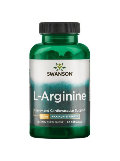 SWANSON MAXIMUM STRENGTH L-ARGININE 850 MG 90 CAPSULES