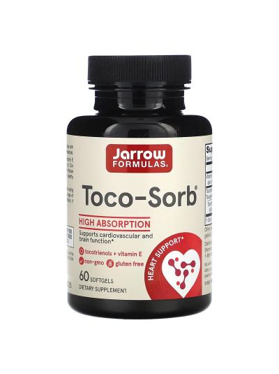 Jarrow Formulas Tocotrienols WITH EVNOL SUPRABIO, mixed tocotrienols and vitamin E, 57mg, 60 capsules