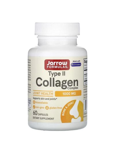JARROW FORMULAS, TYPE II BIOAVAILABLE COLLAGEN COMPLEX, 60 CAPSULES