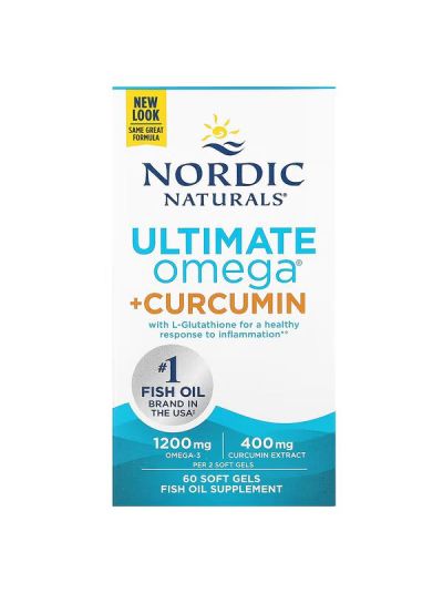 Nordic Naturals, Ultimate Omega + Curcumin, 60 Soft Gels